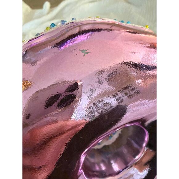 Jumbo glitter sparkle Christmas donut ornaments set of 4 stunning donuts - Picture 11 of 14